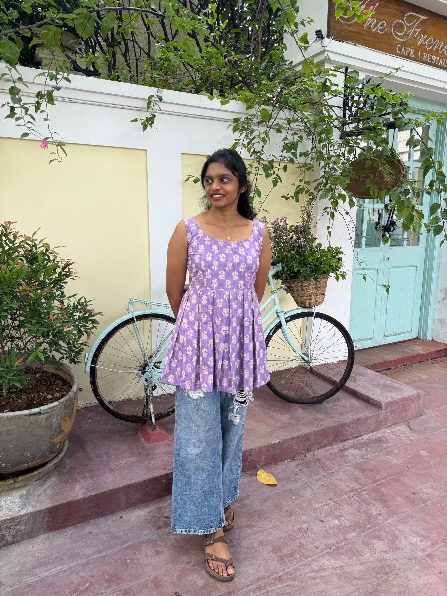 Lavender Peplum Top