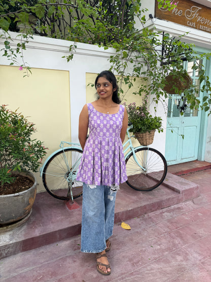 Lavender Peplum Top