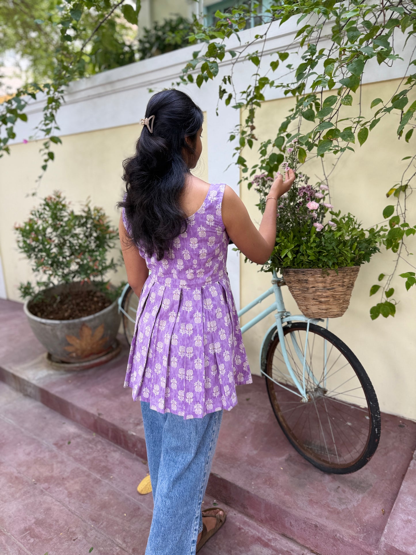 Lavender Peplum Top