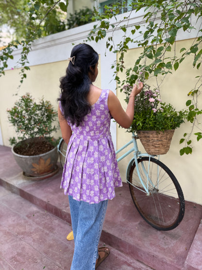 Lavender Peplum Top